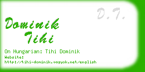 dominik tihi business card